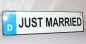 Preview: Hochzeitsdekoration - Just Married Auto-Schild. Autodeko 1