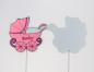 Preview: Stecker, Holzstecker Babywagen, Kinderwagen - rosa oder blau Bild 5