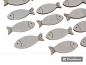 Preview: 18 weiße Glitzerfische, 4 cm zur Kommunion, konfirmation - 2