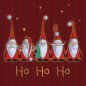 Preview: Servietten - Santas singing Ho Ho Ho, in der Farbe Rot - 1