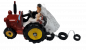Preview: Hochzeitsfigur - Tortenfigur Brautpaar auf einem Traktor, rot - 2