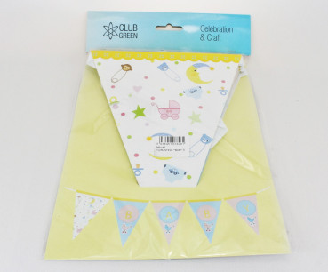 Wimpel-Girlande - zur Taufe, Babyshower - 4