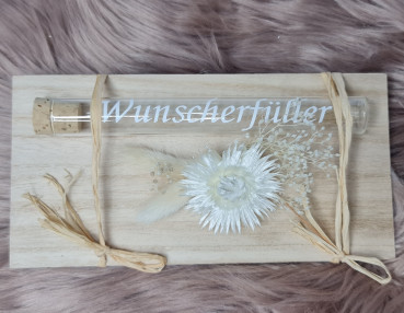 "Wunscherfüller" - Geldgeschenk mit Trockenblumen im Bohostyle - 4