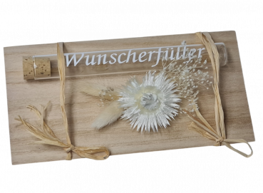 "Wunscherfüller" - Geldgeschenk mit Trockenblumen im Bohostyle - 2