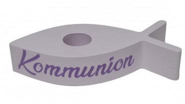 Kerzenhalter Fisch für Kommunion oder Konfirmation - 1
