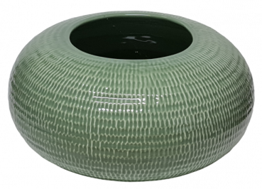 Salbeigrüne Vase aus Keramik, 25 cm für Ihre Wohndeko, Raumdeko - 1