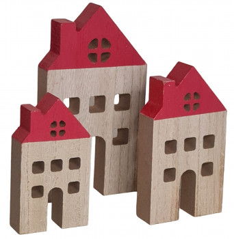 Häuser für eine Häuserzeile aus Holz - 1