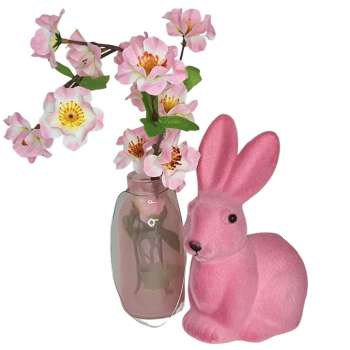 Rosa Hase - Deko zu Ostern - 3