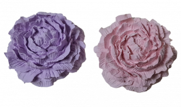 Rose aus Gips in Flieder oder Rosa,  8 x 3 cm - 3