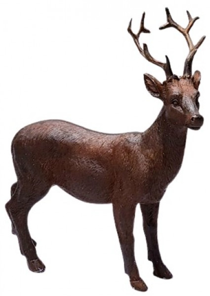 Ein großer Hirsch mit Ihre elegante für Geweih braunem Weihnachtsdeko