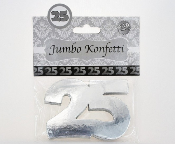 Jumbo Konfetti 25, silberfarben