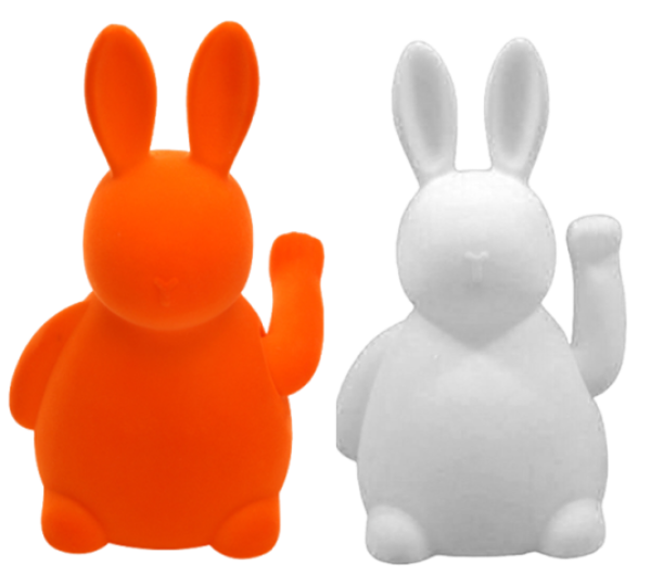 Winkender Hase "Winky" orange oder weiß, 20 cm